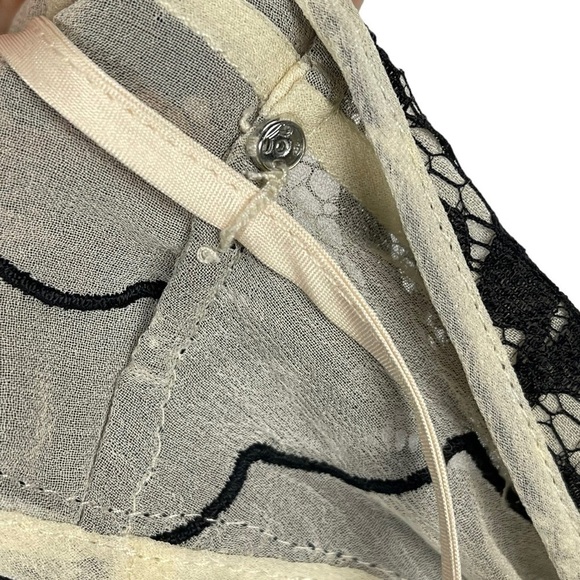 ALICE BY TEMPERLEY FLORAL LACE COQUETTE CABARET BUTTON DOWN SLIP DRESS - Picture 10 of 15